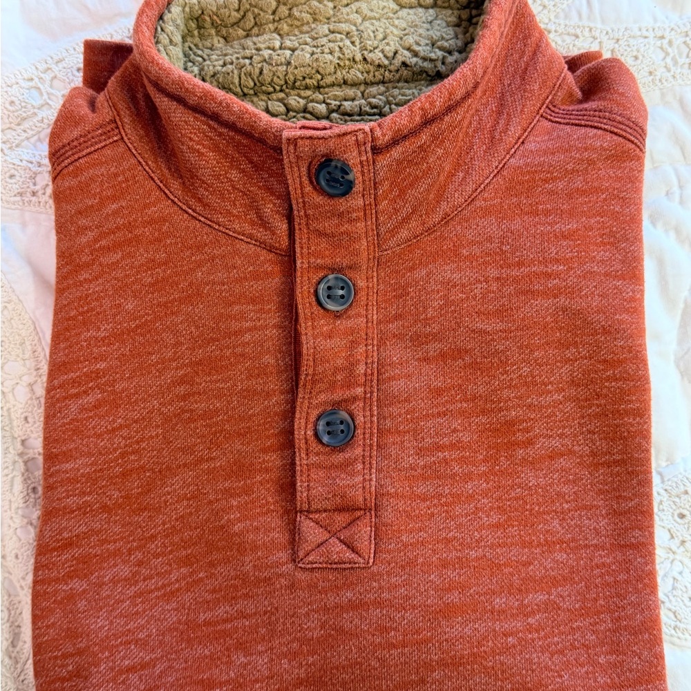 G.H. Bass & Co. Rust Quarter Button Pullover XXL - Picture 4 of 5